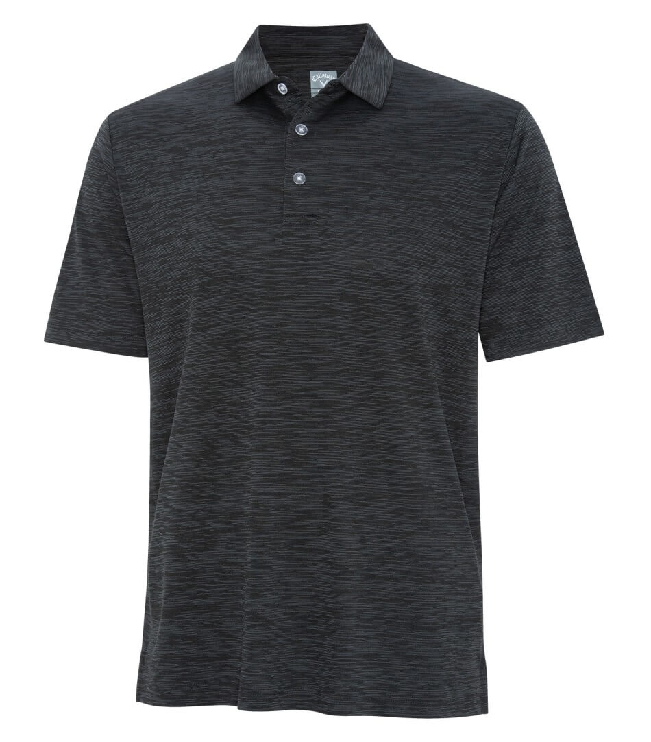 Caleb Grey Textured Stripe Polo